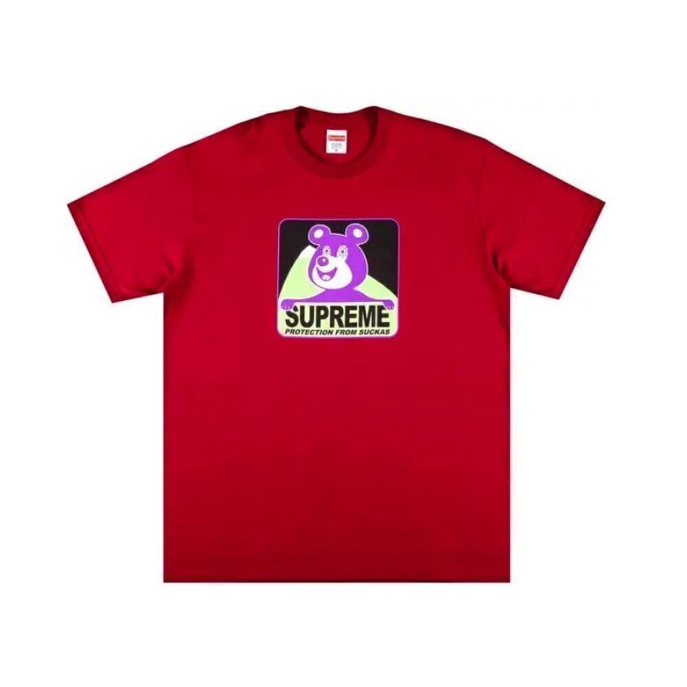 NWT Supreme Bear Shirt Protection‎ from Suckas Cardinal Maroon Red Tee Medium M